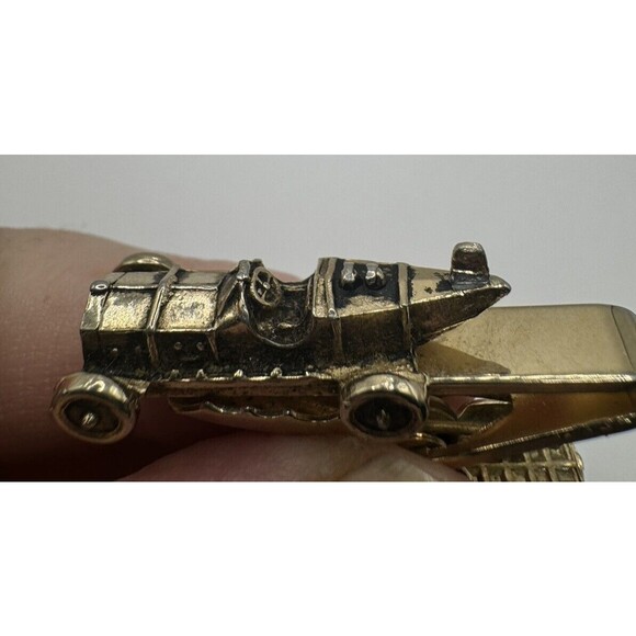 Balfour Roadster Car Tie Clip Goldtone Vintage Signed - Picture 6 of 8